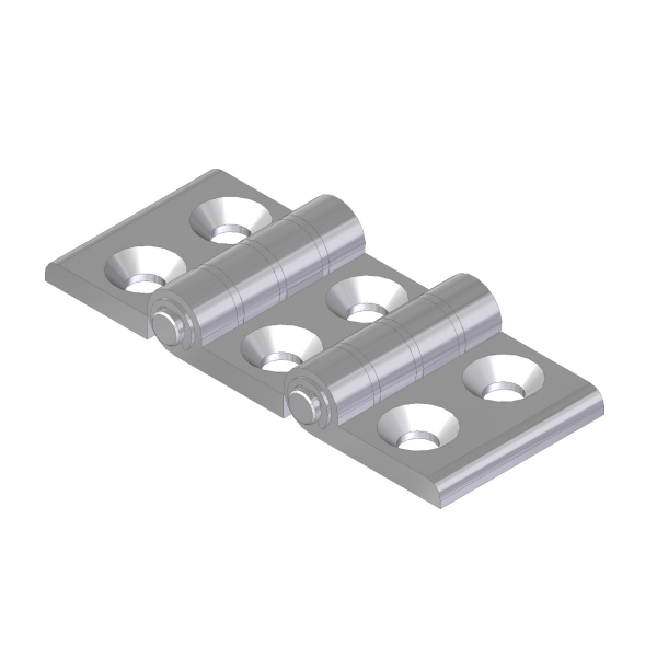 Dobradiça dupla em alumínio